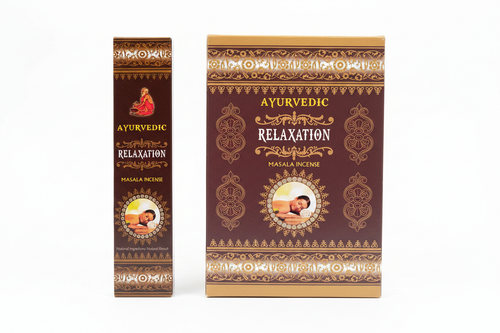Incienso Ayurvedic Relaxation — caja pequeña y grande