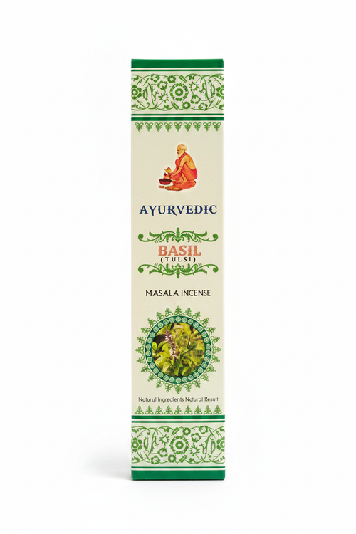 Incienso Ayurvedic Basil Tulsi fondo limpio